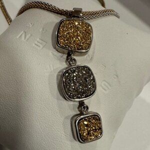 Frederic Duclos Druzy Quartz Necklace - NEW / SALE